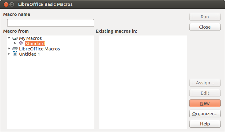 Add new macro to LibreOffice