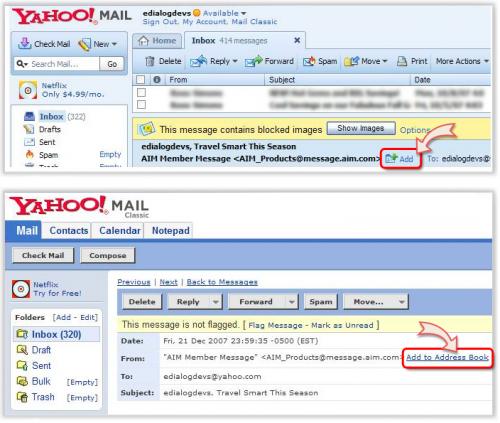 Yahoo! mail classic&current